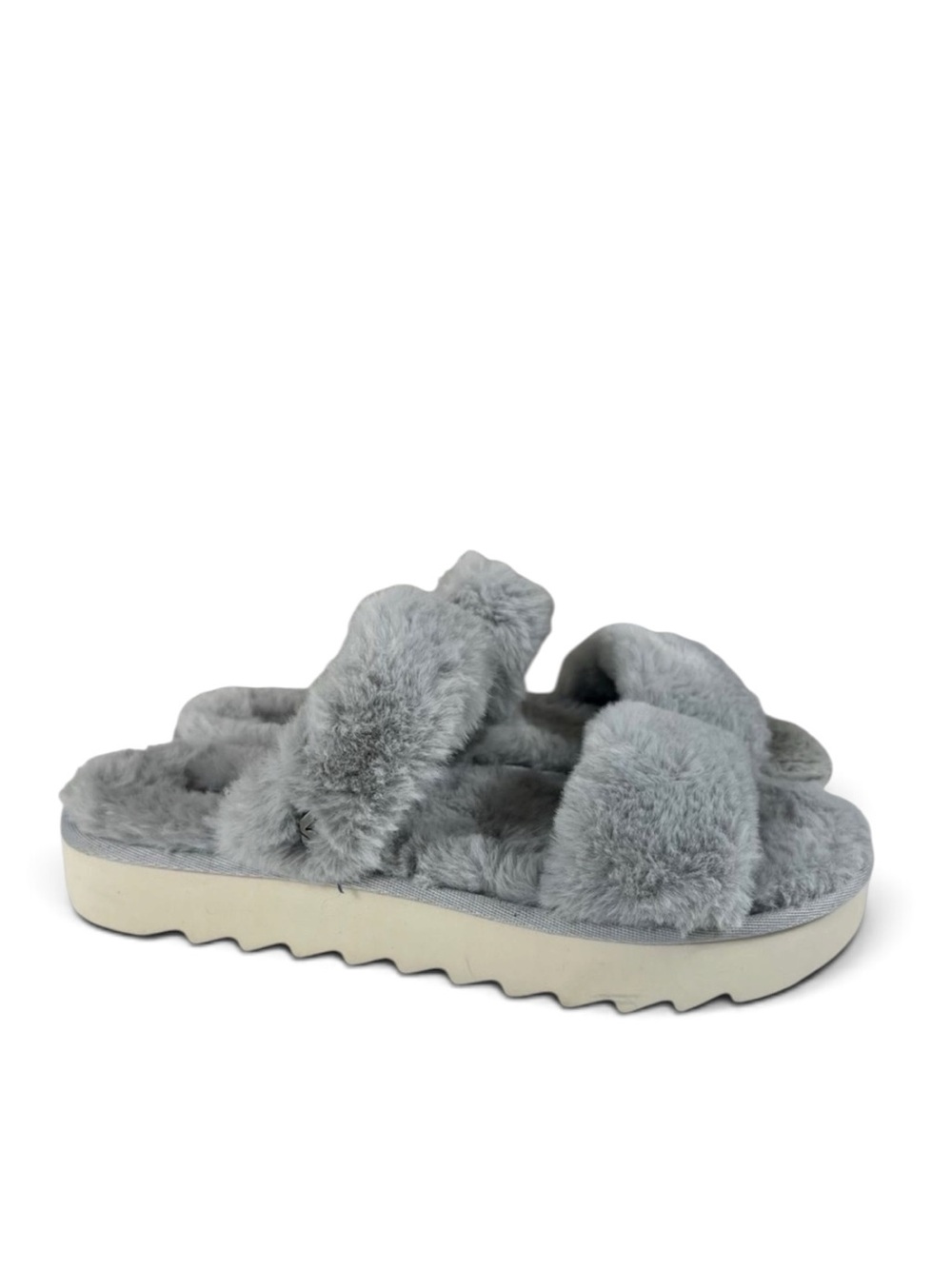 Koolaburra by UGG Fuzz On Faux Fur Slide Sandals Wild Dove